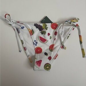 Wild Fable Fruit Bikini Bottom Low Rise High Leg Cheeky Size XXS